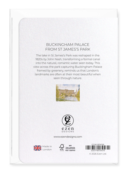 Ezen - Buckingham Palace from St James’s Park - Greeting Card - Back