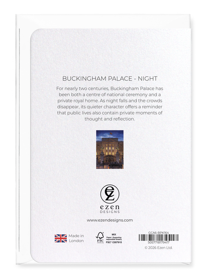 Ezen - Buckingham Palace - Night - Greeting Card - Back