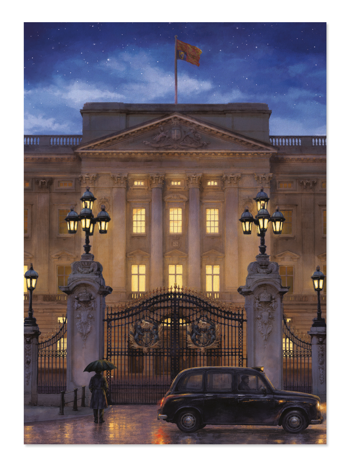 Ezen - Buckingham Palace - Night - Postcard - Front