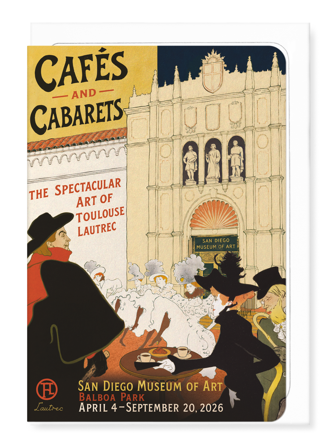 Ezen - Cafés and Cabarets - Toulouse-Lautrec in San Diego - Greeting Card - Front