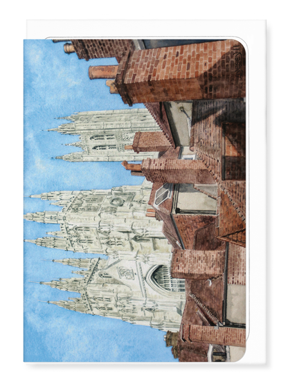 Ezen - Canterbury cathedral chimneys and spires (2011) - Greeting Card - Front