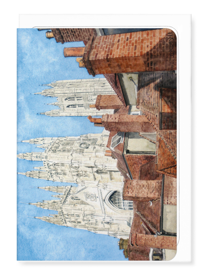 Ezen - Canterbury cathedral chimneys and spires (2011) - Greeting Card - Front