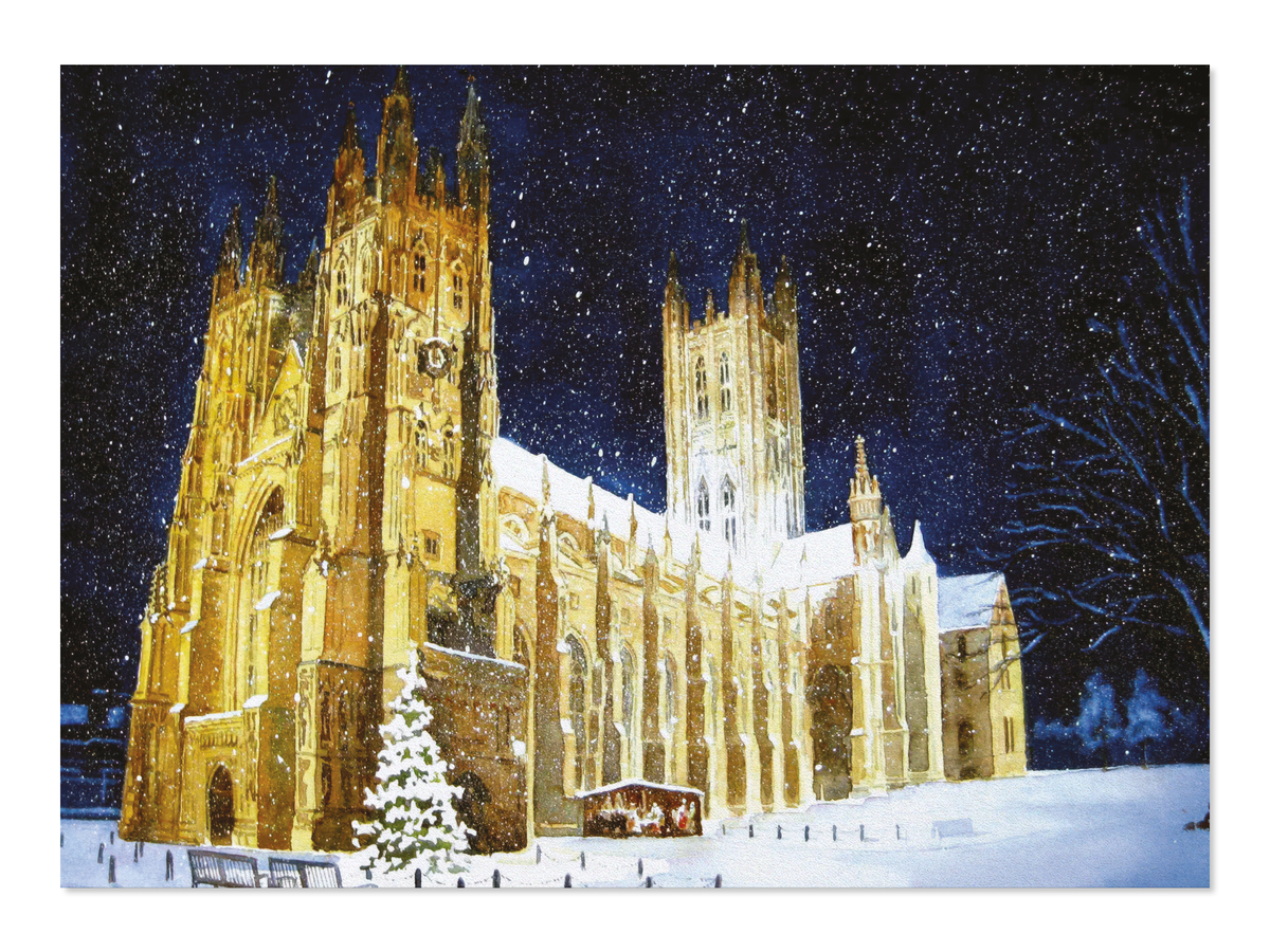 Ezen - Canterbury Cathedral Crowned with Snowflake Pearls (2016) - Postcard - Front