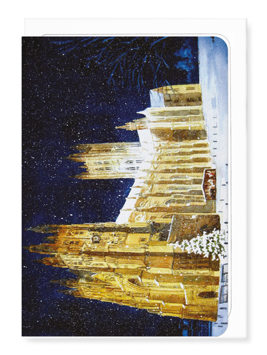 Ezen - Canterbury Cathedral Crowned with Snowflake Pearls - Greeting Card - Front