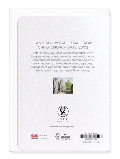 Ezen - Canterbury Cathedral from Christchurch Gate (2005) - Greeting Card - Back