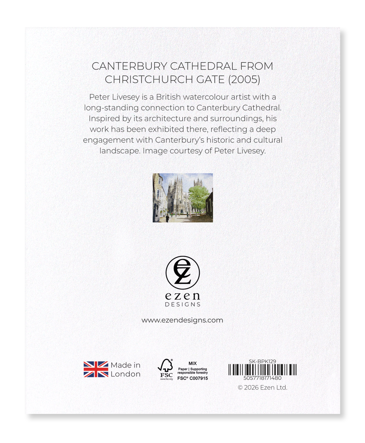 Ezen - Canterbury Cathedral from Christchurch Gate (2005) - Sticker Set