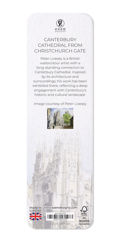 Ezen - Canterbury Cathedral from Christchurch Gate - Bookmark - Back