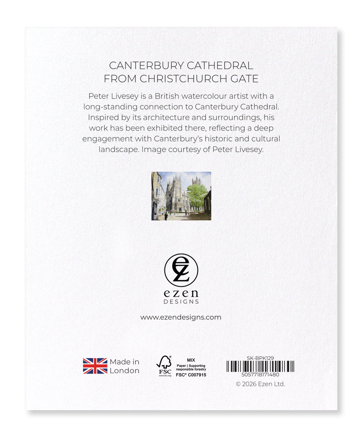 Ezen - Canterbury Cathedral from Christchurch Gate - Sticker Set