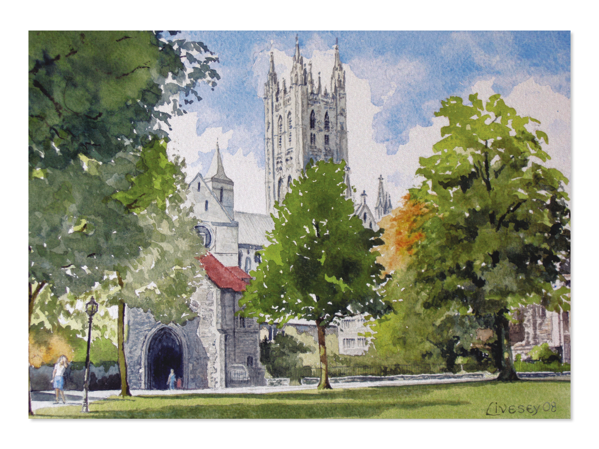 Ezen - Canterbury Cathedral from Green Court - Warm weather continues (2008) - Postcard - Front