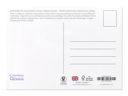 Ezen - Canterbury Cathedral from Green Court - Warm weather continues (2008) - Postcard - Back