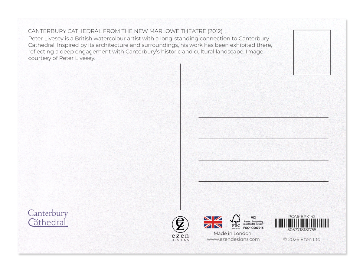 Ezen - Canterbury Cathedral from the new Marlowe Theatre (2012) - Postcard - Back
