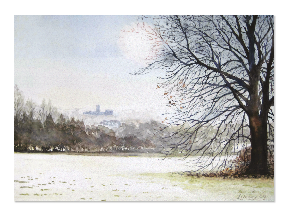 Ezen - Canterbury cathedral from the university in early morning frost (2009) - Postcard - Front