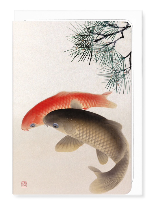 Ezen - Carps and pine - Greeting Card - Front