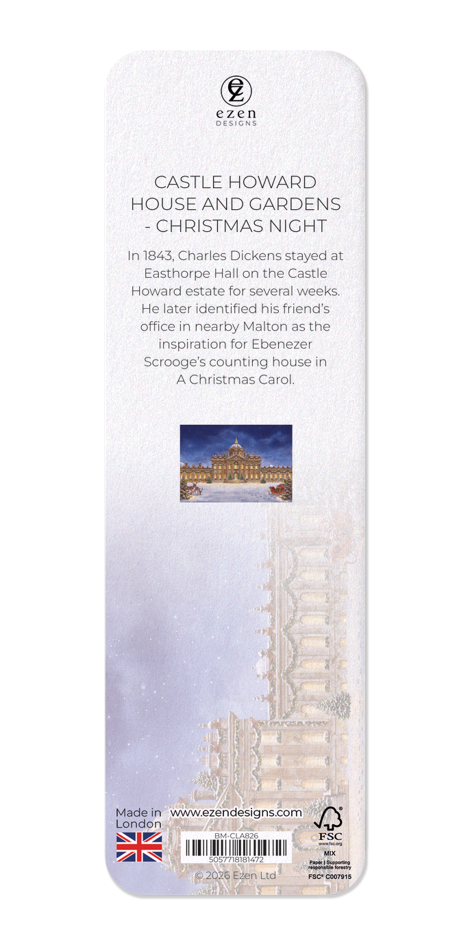 Ezen - CASTLE HOWARD HOUSE AND GARDENS - CHRISTMAS NIGHT - Bookmark - Back