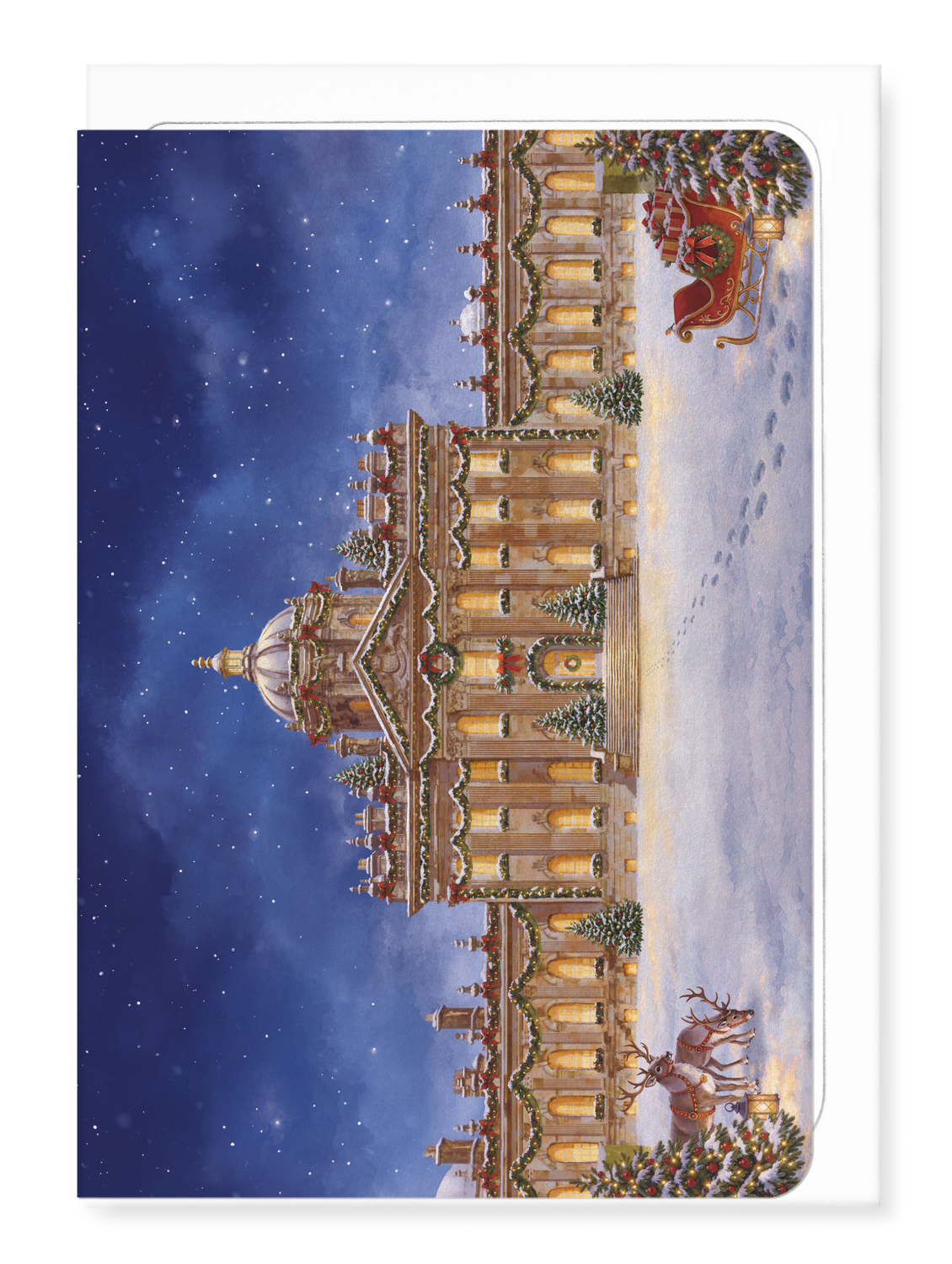 Ezen - CASTLE HOWARD HOUSE AND GARDENS - CHRISTMAS NIGHT - Greeting Card - Front