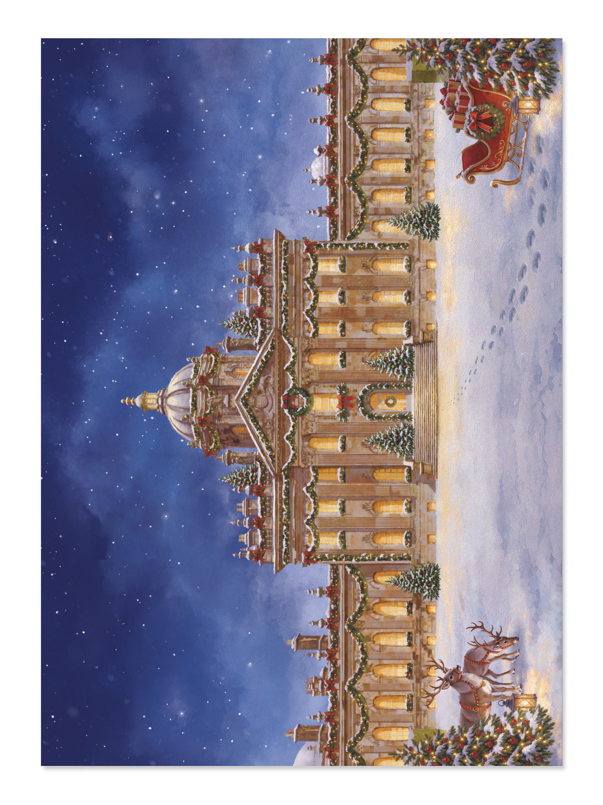 Ezen - CASTLE HOWARD HOUSE AND GARDENS - CHRISTMAS NIGHT - Postcard - Front