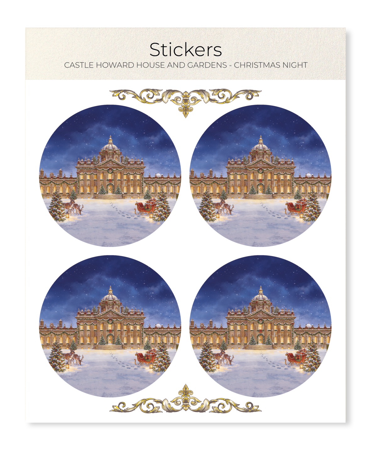 Ezen - CASTLE HOWARD HOUSE AND GARDENS - CHRISTMAS NIGHT - Sticker Set