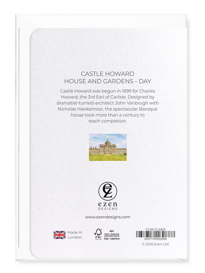 Ezen - Castle Howard House and Gardens - Day - Greeting Card - Back