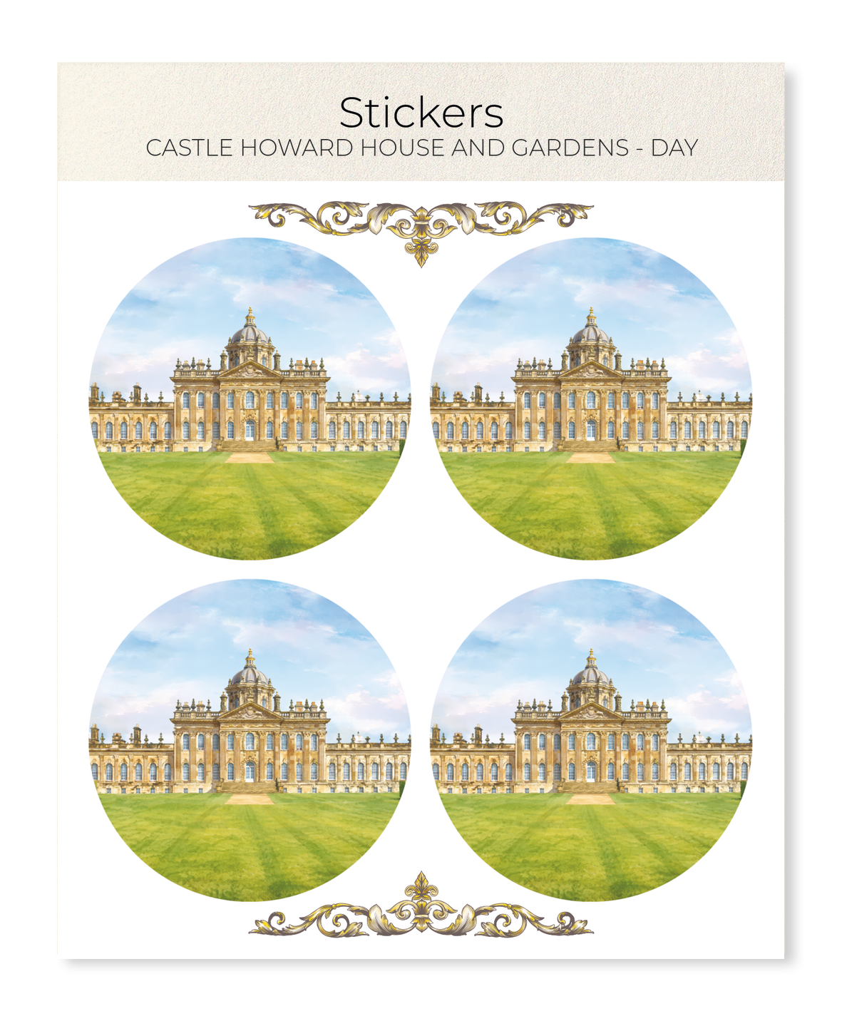 Ezen - Castle Howard House and Gardens - Day - Sticker Set