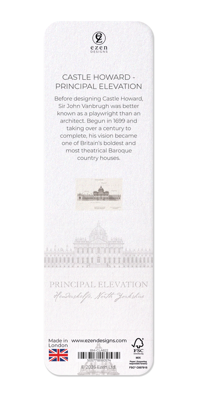 Ezen - Castle Howard - Principal Elevation - Bookmark - Back