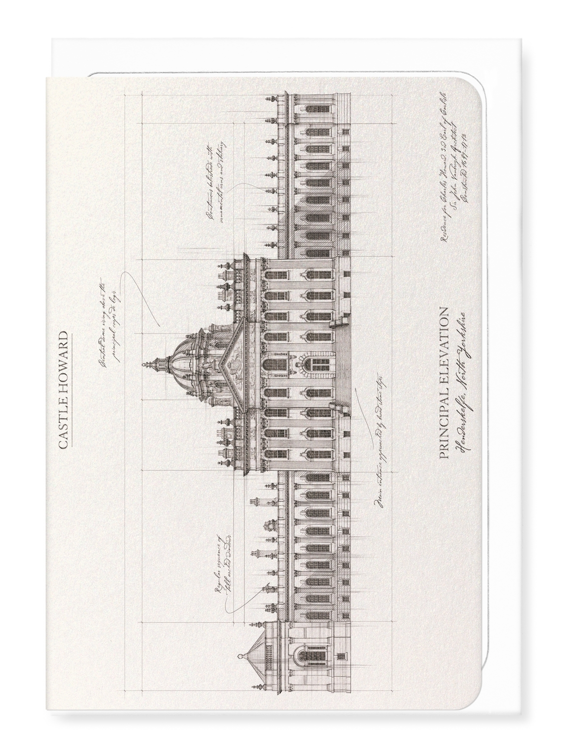 Ezen - Castle Howard - Principal Elevation - Greeting Card - Front