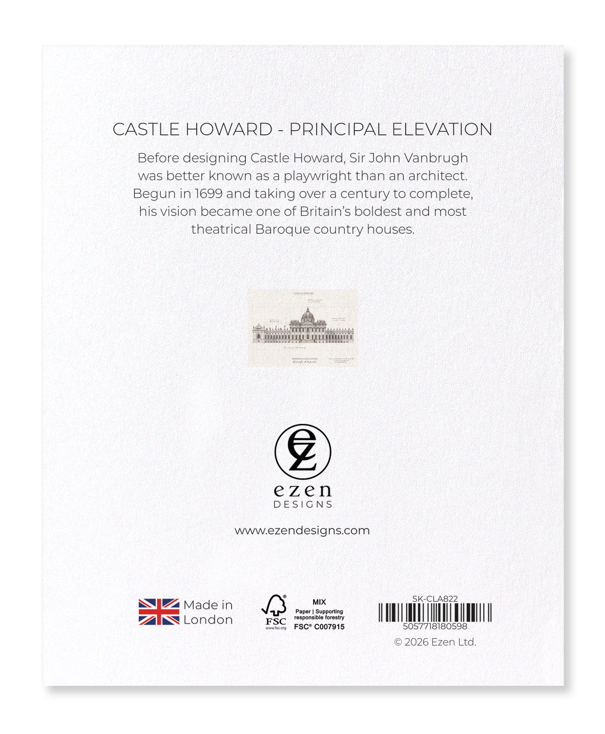 Ezen - Castle Howard - Principal Elevation - Sticker Set