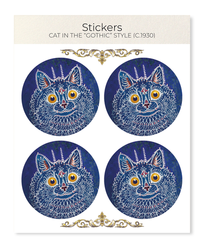 Ezen - Cat in the “gothic” style (c.1930) - Sticker Set