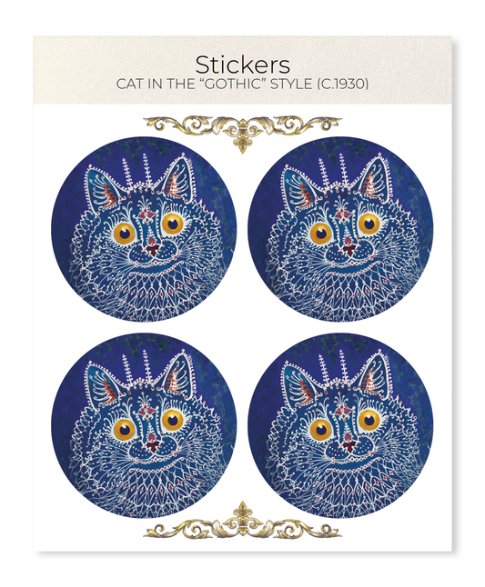 Ezen - Cat in the “gothic” style (c.1930) - Sticker Set