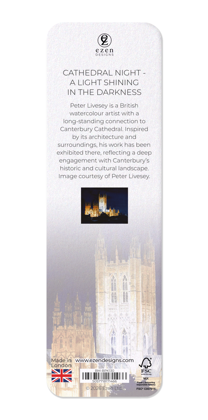Ezen - Cathedral Night - A Light Shining in the Darkness - Bookmark - Back