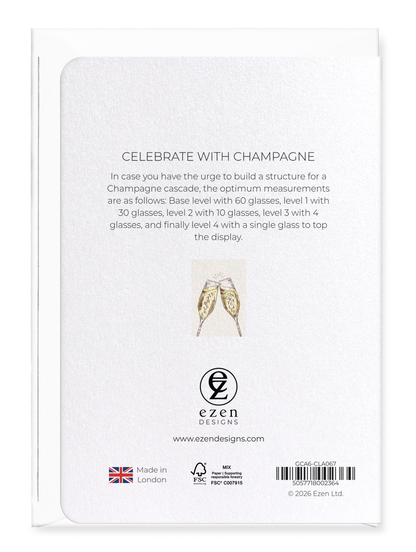 Ezen - Celebrate with champagne - Greeting Card - Back