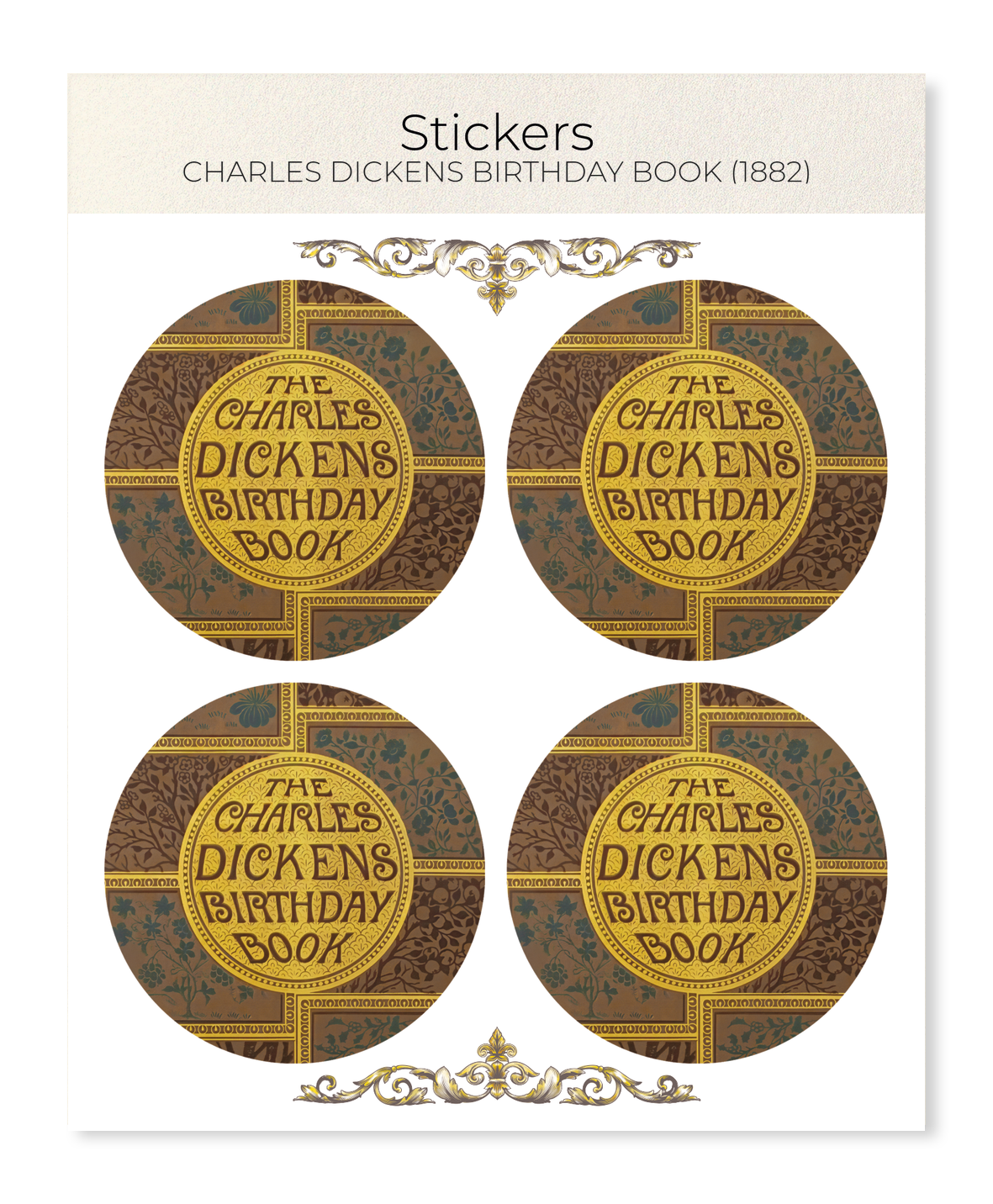 Ezen - Charles Dickens Birthday Book (1882) - Sticker Set