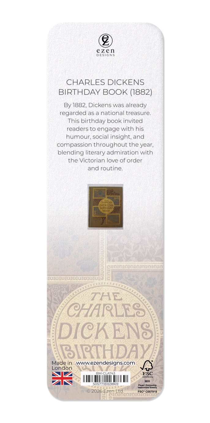 Ezen - Charles Dickens Birthday Book (1882) - Bookmark - Back