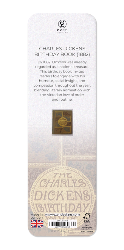 Ezen - Charles Dickens Birthday Book (1882) - Bookmark - Back