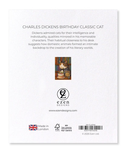 Ezen - Charles Dickens birthday classic cat - Sticker Set