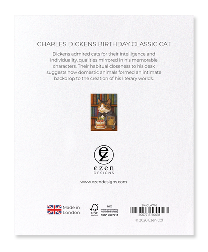 Ezen - Charles Dickens birthday classic cat - Sticker Set