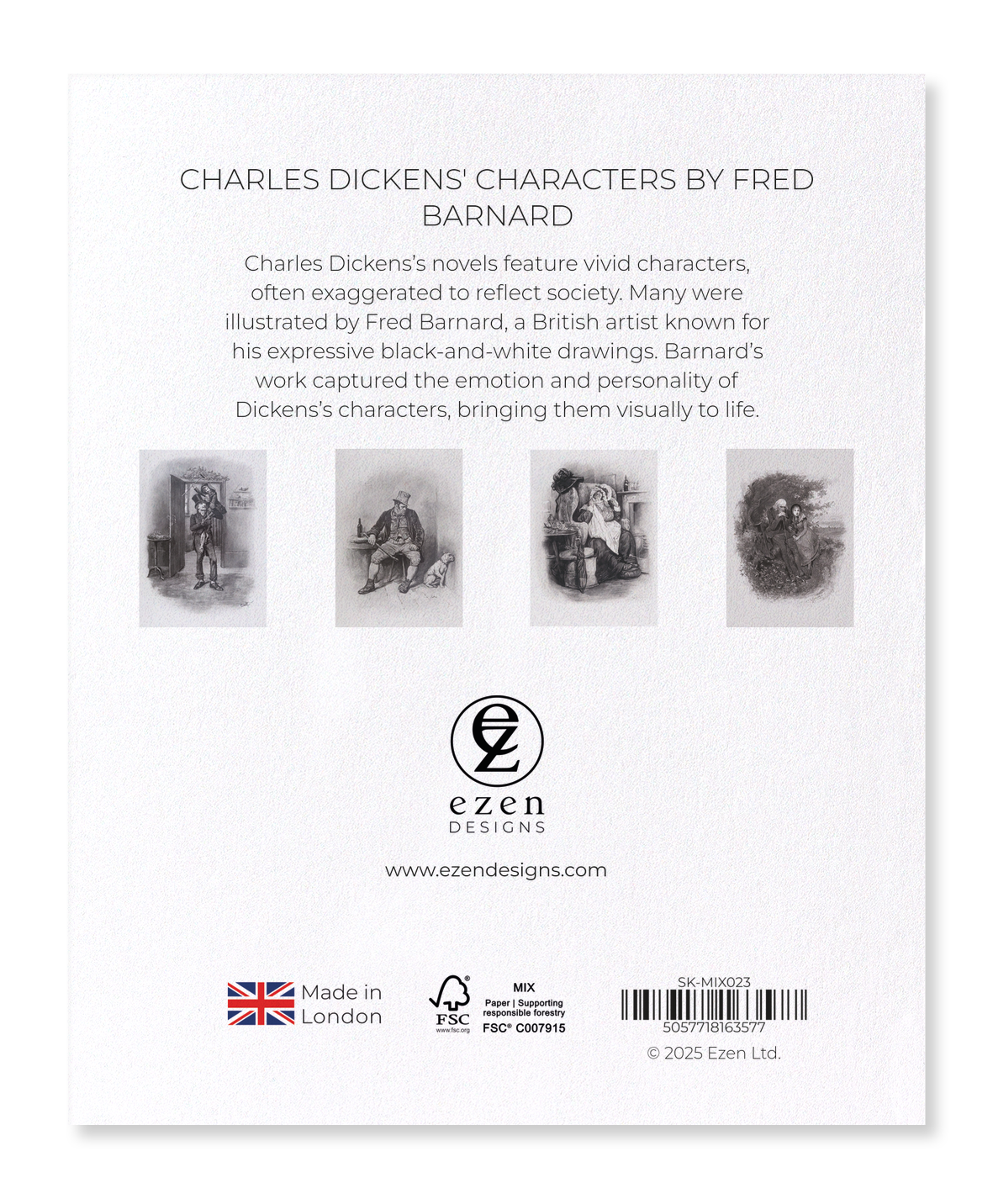 Ezen - Charles Dickens' characters by Fred Barnard - Sticker Set