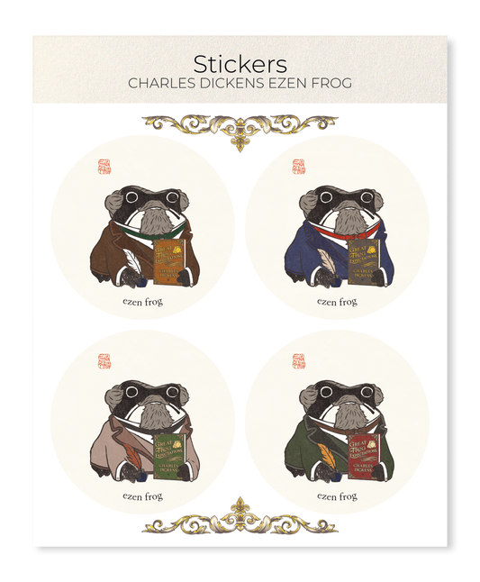 Ezen - Charles Dickens Ezen Frog - Sticker Set