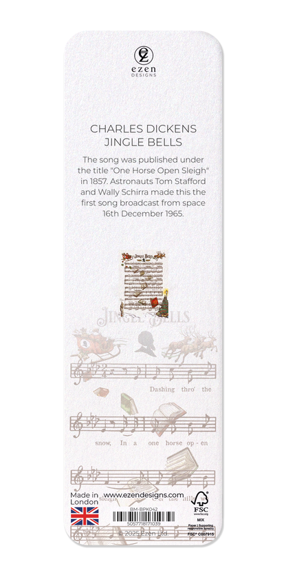 Ezen - Charles Dickens Jingle Bells - Bookmark - Back