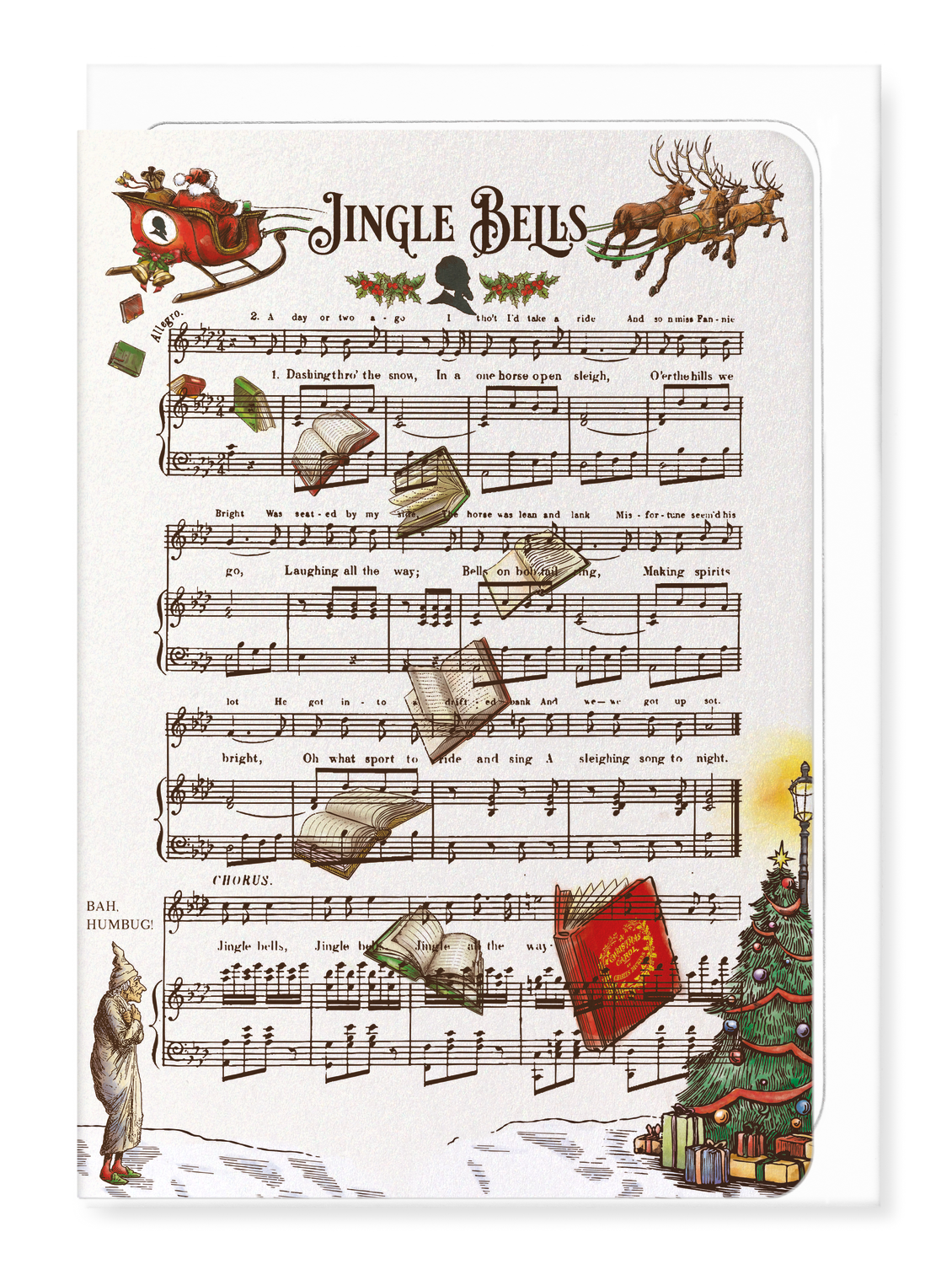 Ezen - Charles Dickens Jingle Bells - Greeting Card - Front