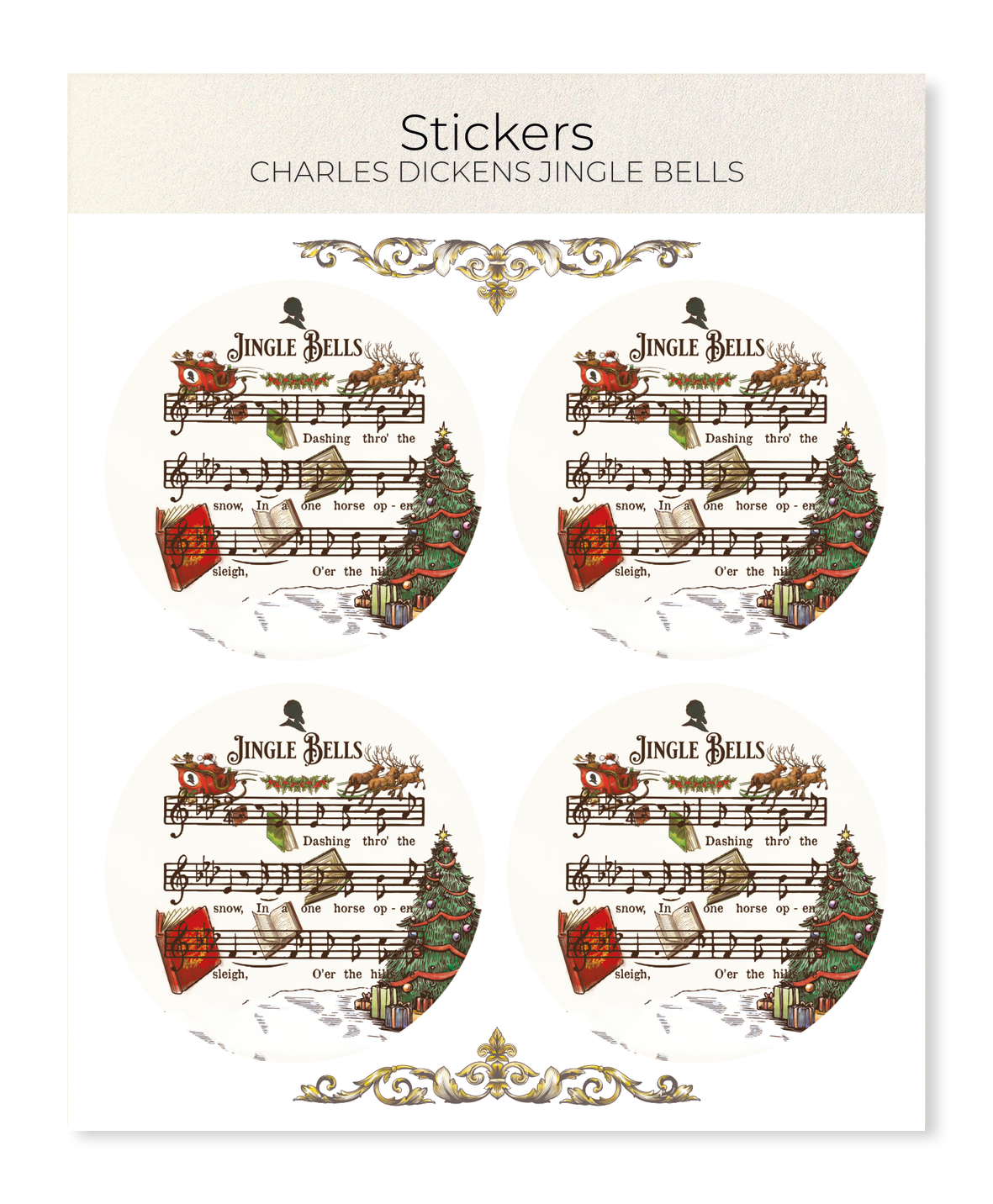 Ezen - Charles Dickens Jingle Bells - Sticker Set