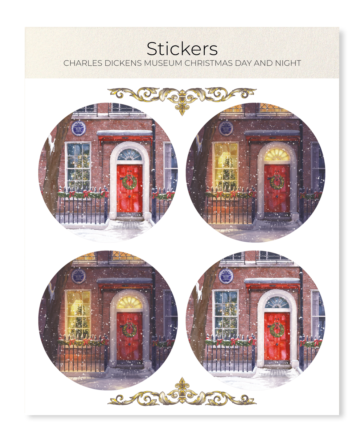 Ezen - CHARLES DICKENS MUSEUM CHRISTMAS DAY AND NIGHT - Sticker Set