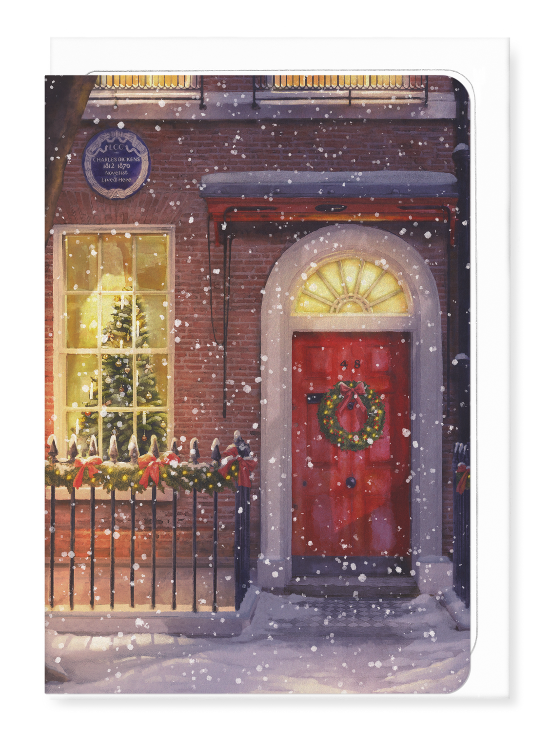 Ezen - CHARLES DICKENS MUSEUM - CHRISTMAS NIGHT - Greeting Card - Front