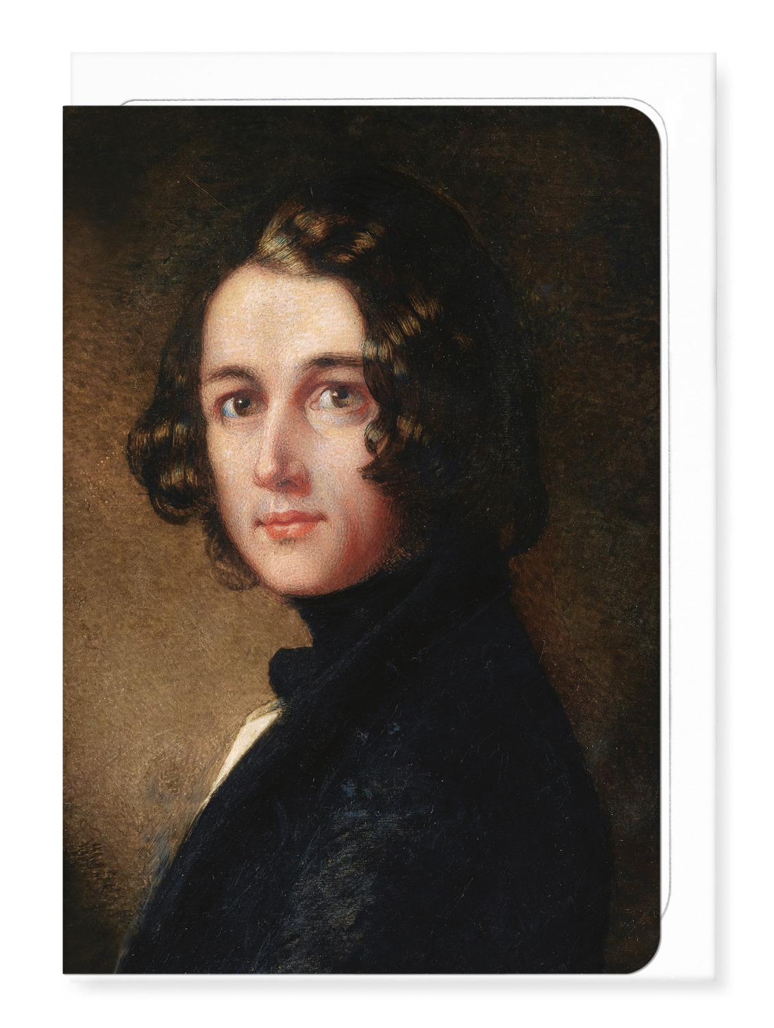 Ezen - Charles Dickens Portrait by Margaret Gillies (1843) - Greeting Card - Front