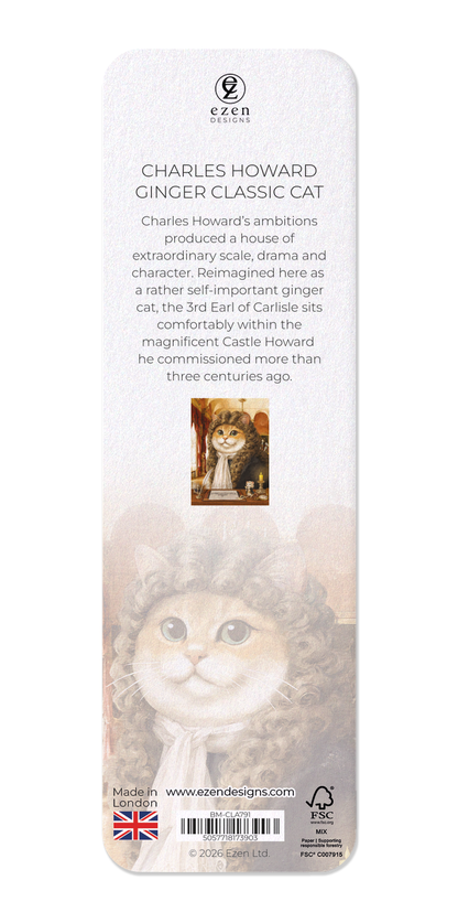 Ezen - Charles Howard Ginger Classic Cat - Bookmark - Back