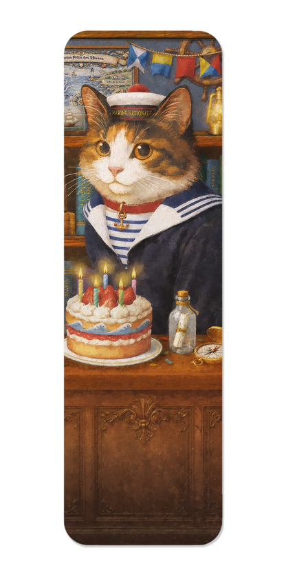 Ezen - CHAT CLASSIQUE D’ANNIVERSAIRE DE MARIN FRANÇAIS - Bookmark - Front