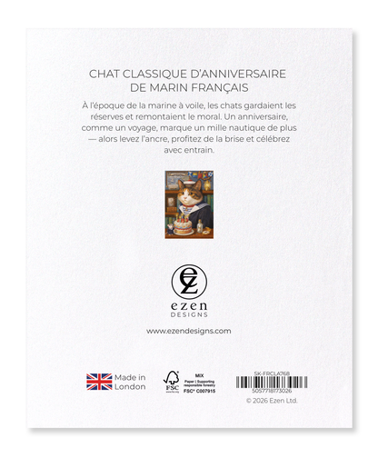 Ezen - CHAT CLASSIQUE D’ANNIVERSAIRE DE MARIN FRANÇAIS - Sticker Set
