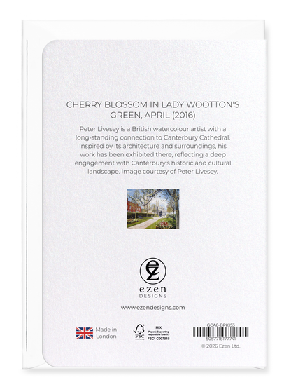 Ezen - Cherry Blossom in Lady Wootton's Green, April (2016) - Greeting Card - Back