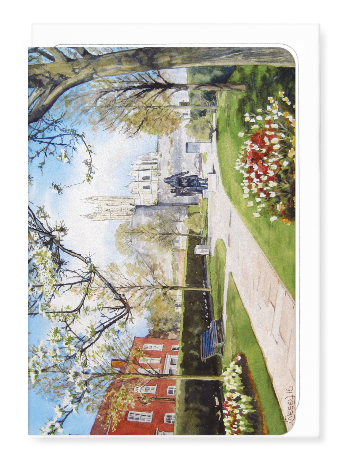 Ezen - Cherry Blossom in Lady Wootton's Green, April (2016) - Greeting Card - Front
