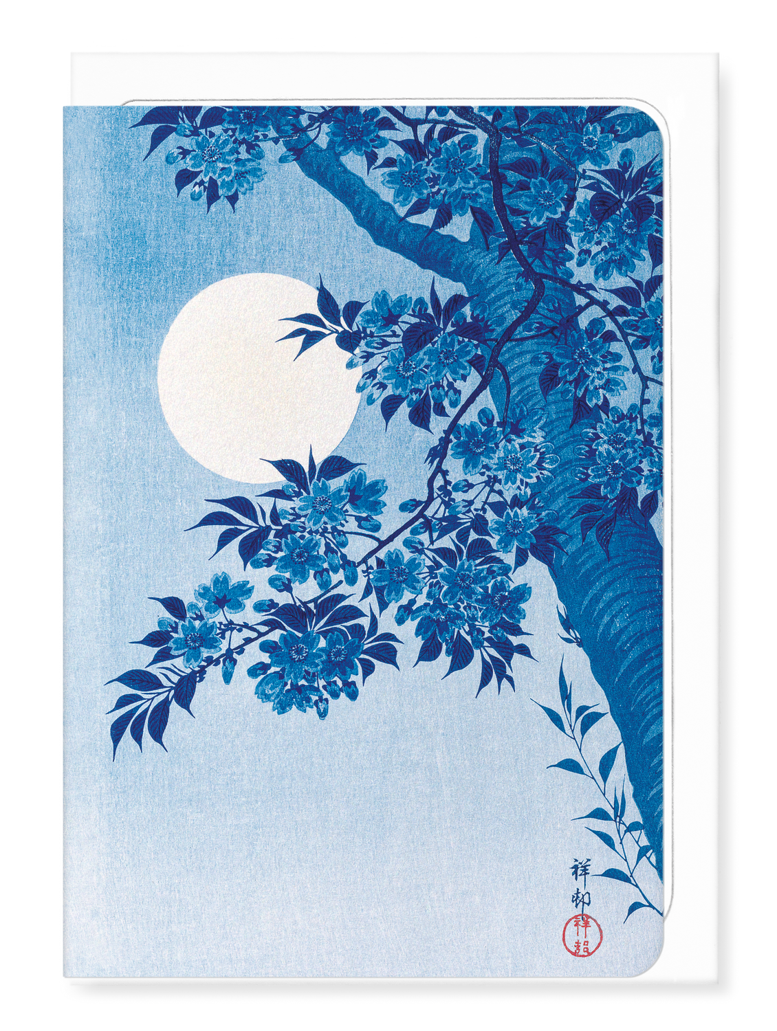 Ezen - Cherry blossoms in the moon (c.1910) - Greeting Card - Front