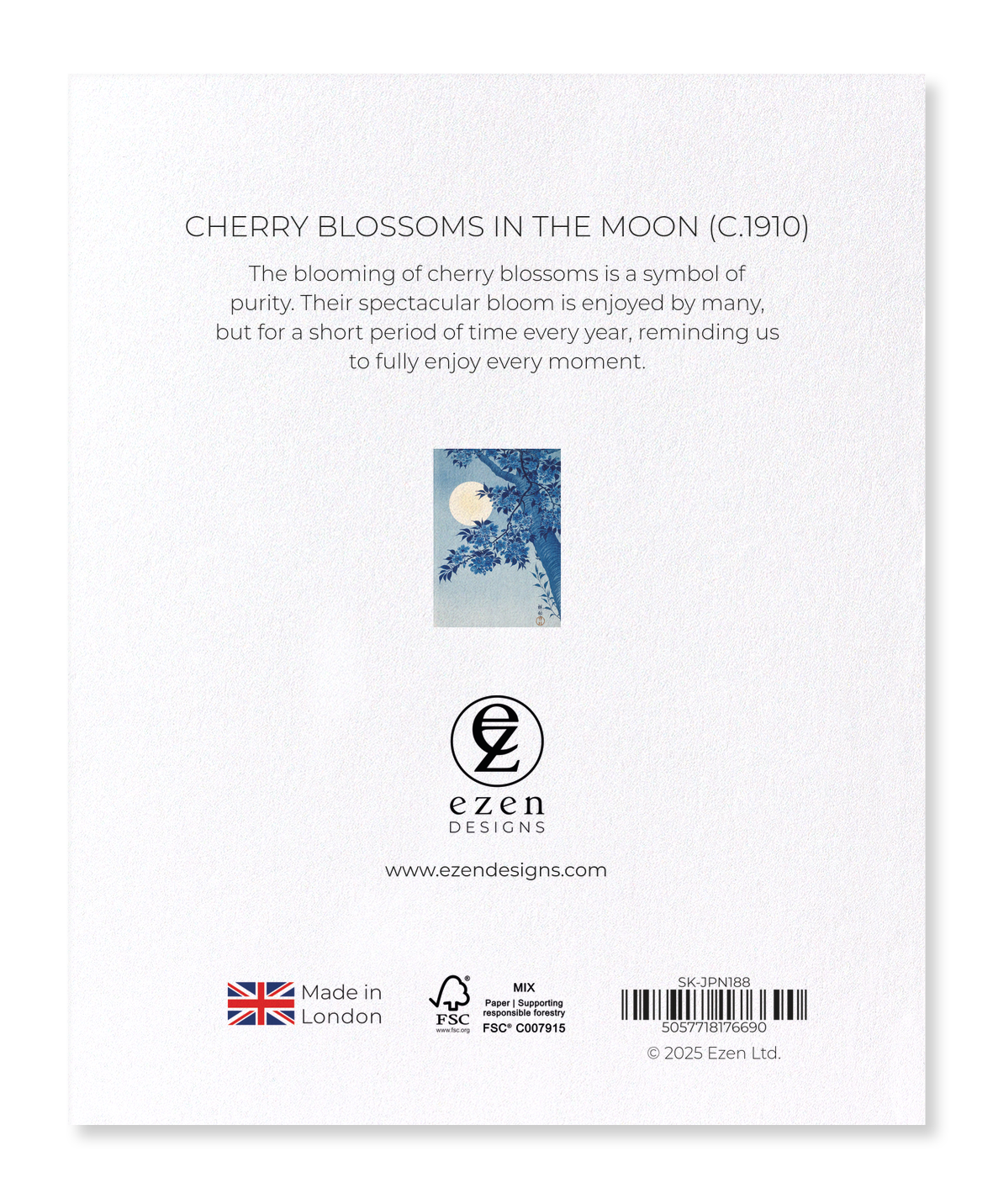 Ezen - Cherry blossoms in the moon (c.1910) - Sticker Set